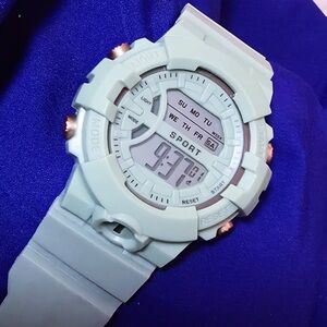 Vintage Digital Unisex Sea Green Multi function Watch
